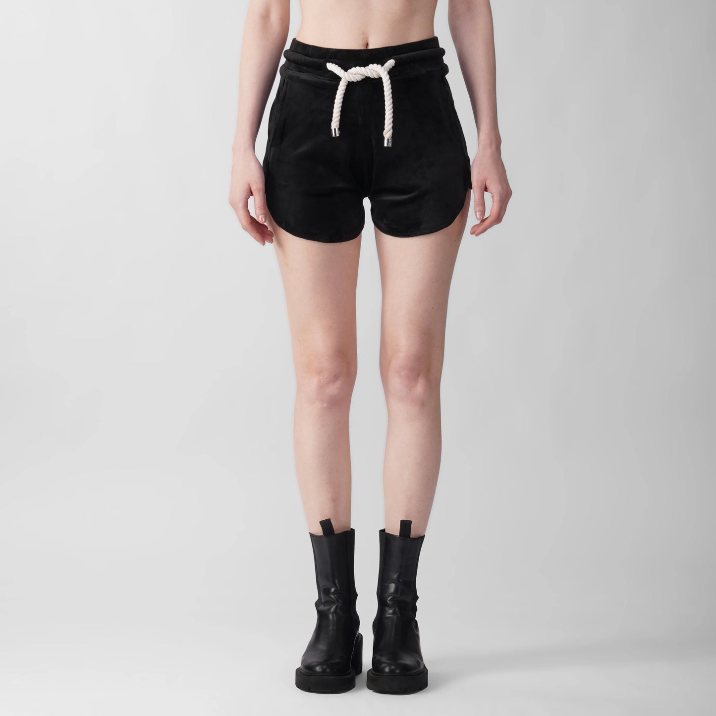 Velour Mini Shorts With Iconic Regent’s cord