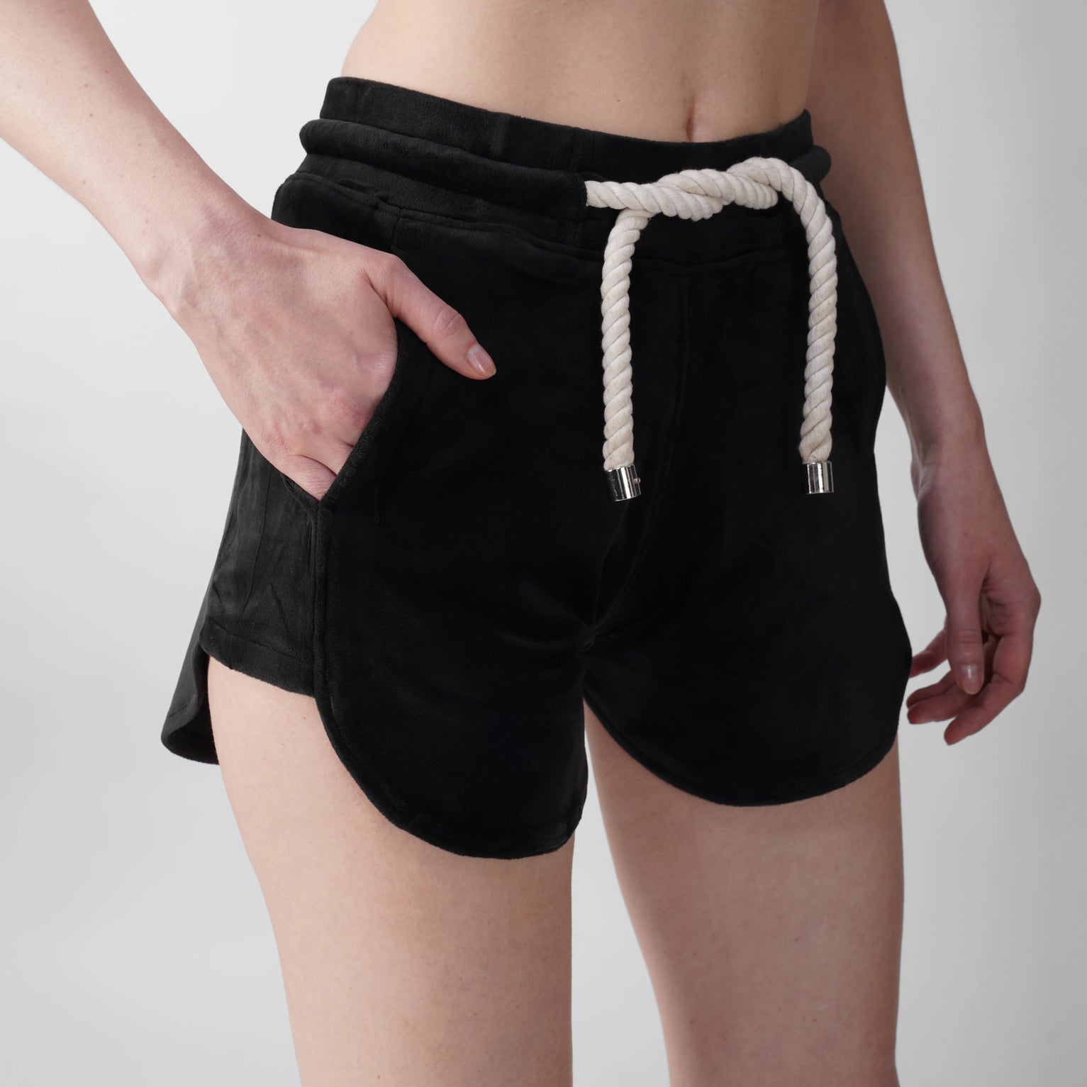 Velour Mini Shorts With Iconic Regent’s cord