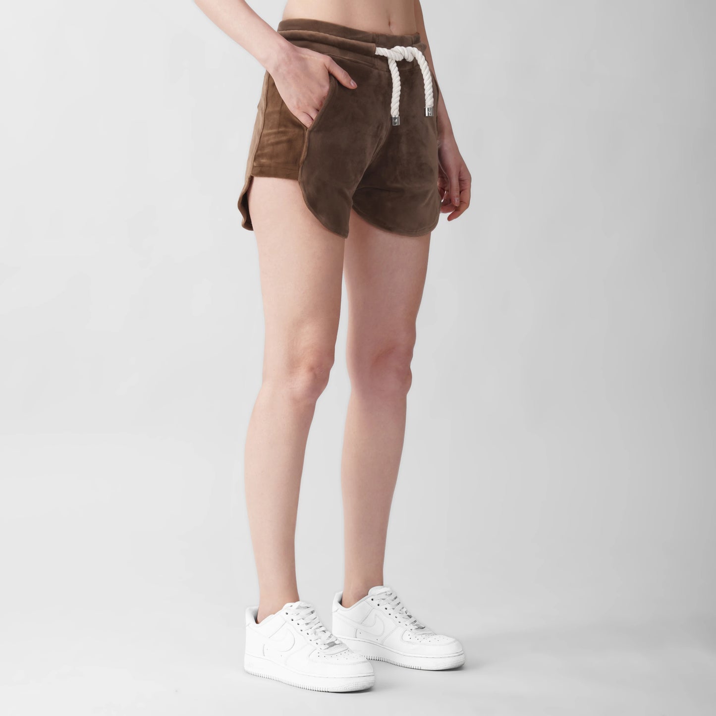 Velour Mini Shorts With Iconic Regent’s cord