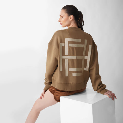 Dual Stacked Shield Monogram Crewneck