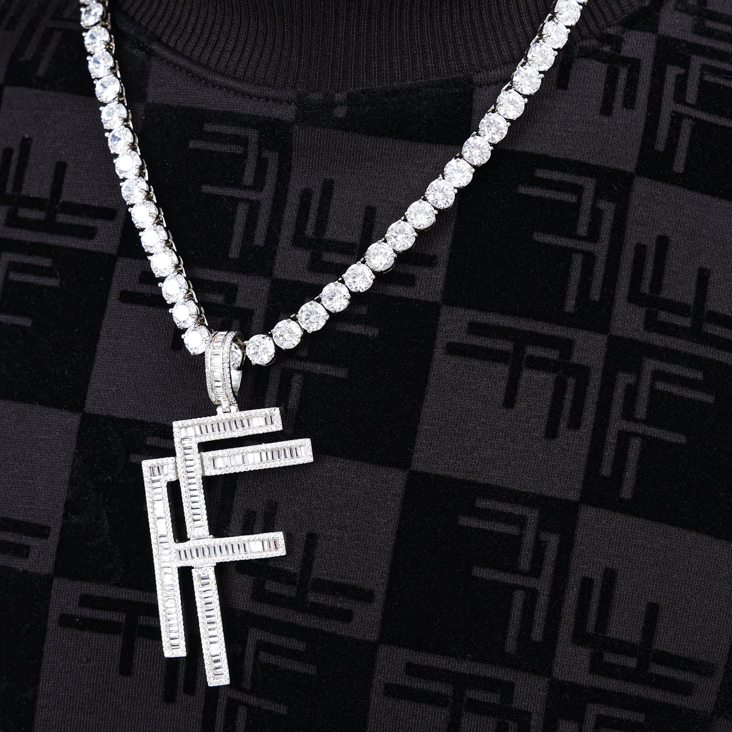 FL Stacked Shield Limited Edition Monogram Pendant